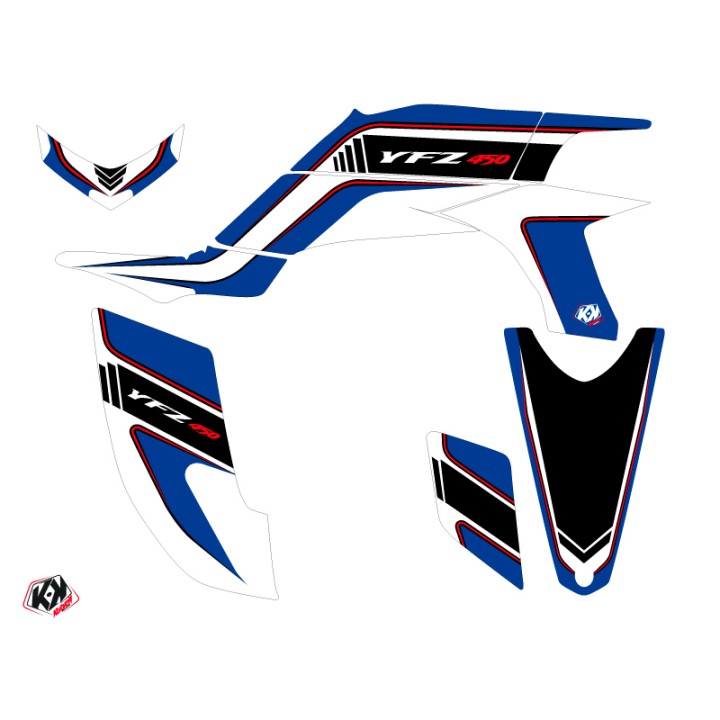 Kit Déco Quad Corporate Yamaha 450 YFZ Bleu (2012-2013)