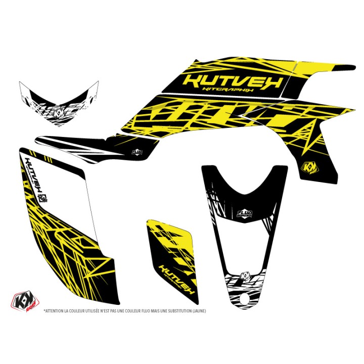 Kit Déco Quad Eraser Fluo Yamaha 450 YFZ Jaune (2012-2013)