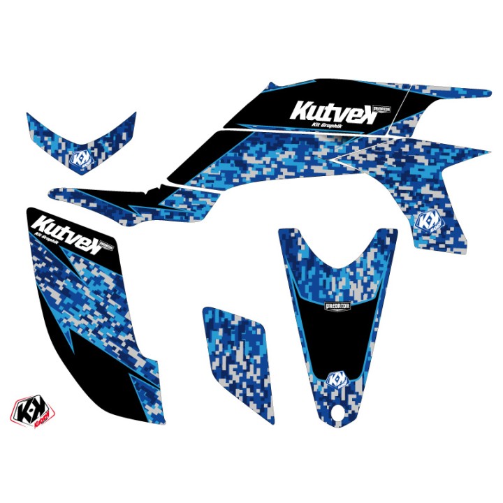 Kit Déco Quad Predator Yamaha 450 YFZ Bleu (2012-2013)