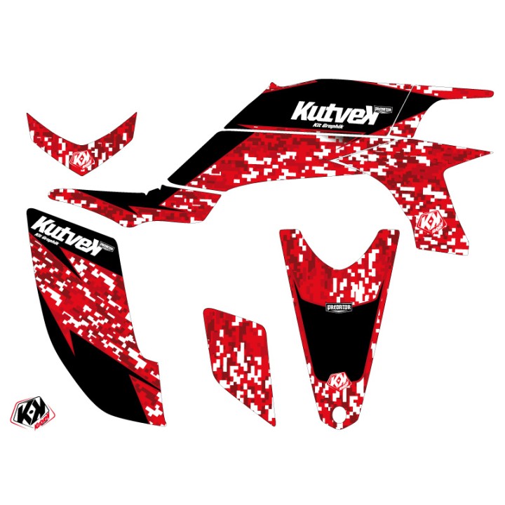 Kit Déco Quad Predator Yamaha 450 YFZ Rouge (2012-2013)