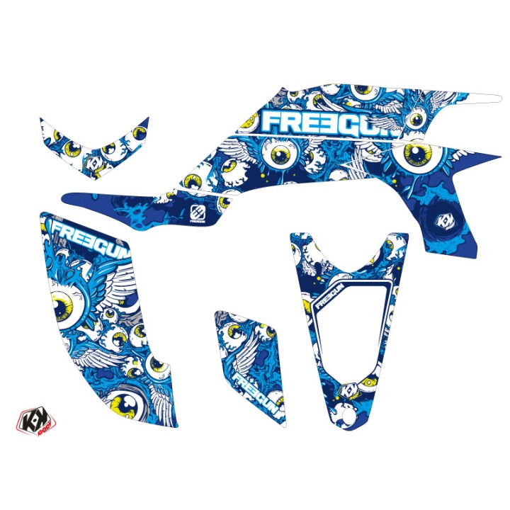 Kit Déco Quad Freegun Eyed Yamaha 450 YFZ Bleu (2012-2013)