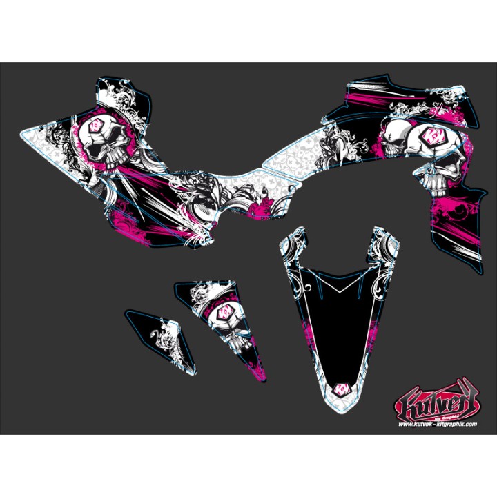 Kit Déco Quad Trash Yamaha 450 YFZ R Noir Rose (2009-2013)