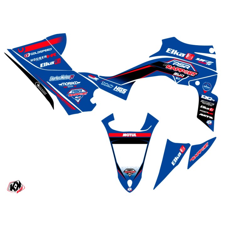 Kit Déco Quad Replica By Rapport K20 Yamaha 450 YFZ R Bleu Rouge (200