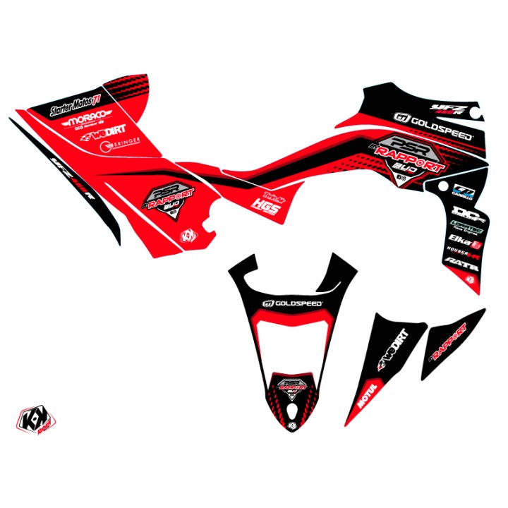 Kit Déco Quad Replica By Rapport K20 Yamaha 450 YFZ R Rouge Noir (200