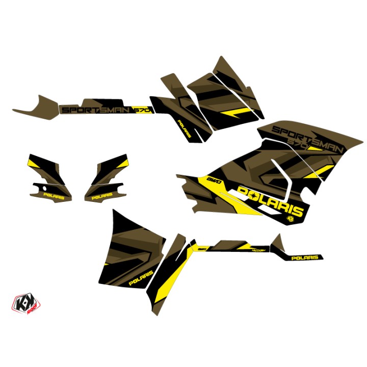Kit Déco Quad Hidden Polaris 570 Sportsman Forest Vert Jaune (2018-20
