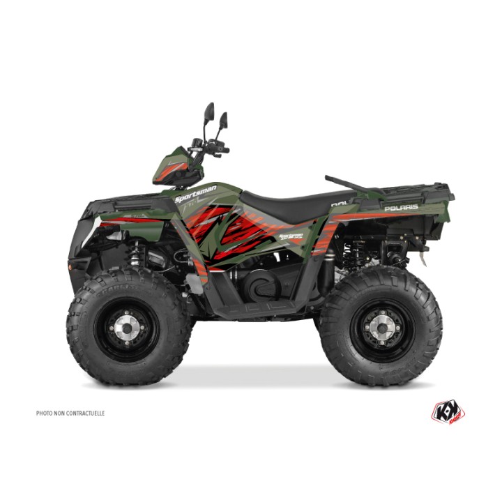 Kit Déco Quad Jungle Polaris 570 Sportsman Forest Vert Rouge (2018-20