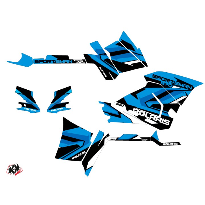 Kit Déco Quad Hidden Polaris 570 Sportsman Forest Bleu Blanc (2021-20