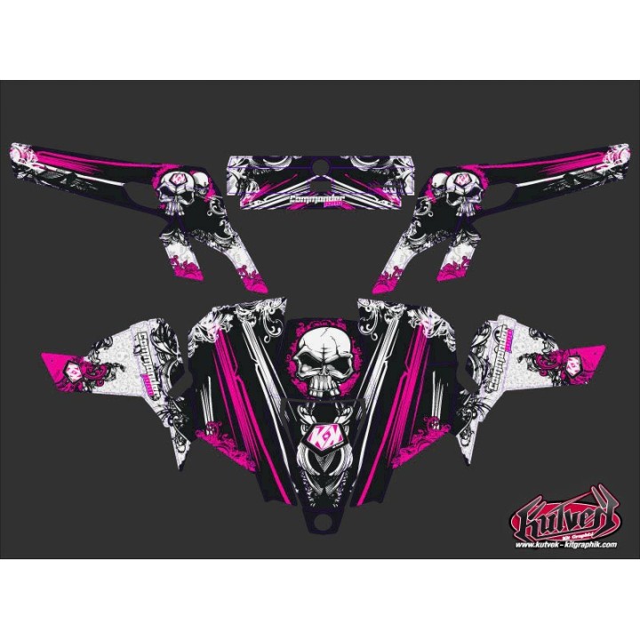 Kit Déco SSV Trash Can Am Commander Noir Rose (2012-2018)