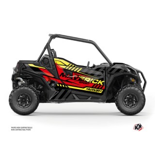 Kit Déco SSV Konkeror Can Am Maverick Sport Avec Portes Rouge Jaune (