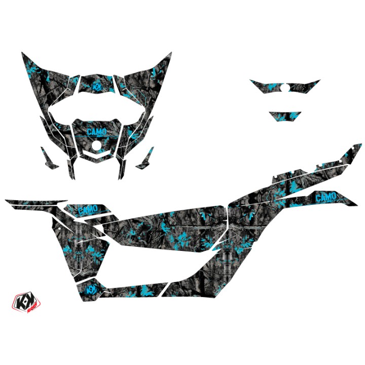 Kit Déco SSV Camo Can Am Maverick X3 Noir Bleu (2017-2023)