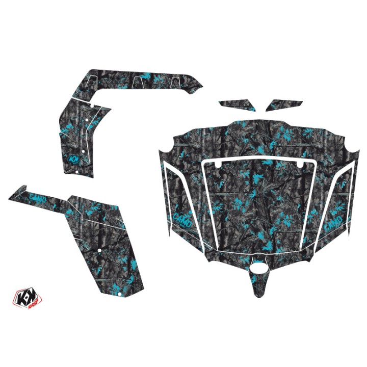 Kit Déco SSV Camo CF Moto Z Force 800 Noir Bleu (2013-2023)