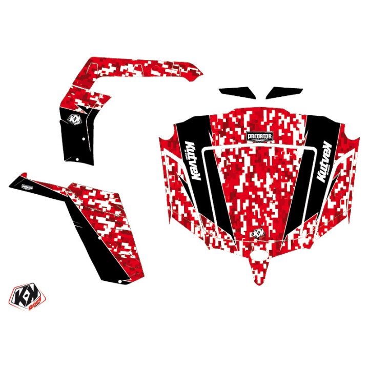 Kit Déco SSV Predator CF Moto Z Force 800 Rouge (2013-2023)