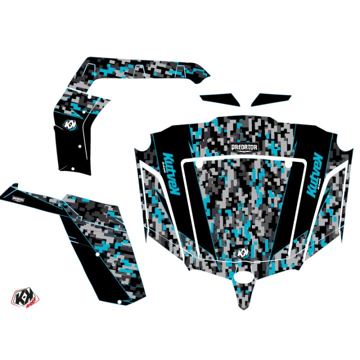 Kit Déco SSV Predator CF Moto Z Force 1000 Noir Turquoise (2017-2023)