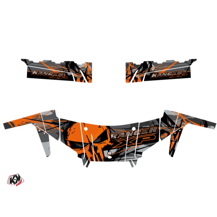 Kit Déco SSV Evil Polaris Ranger 900 XP Gris Orange (2012-2015)