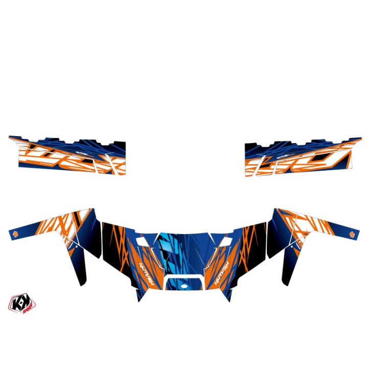 Kit Déco SSV Eraser Polaris Ranger 900 XP Bleu Orange (2017-2019)