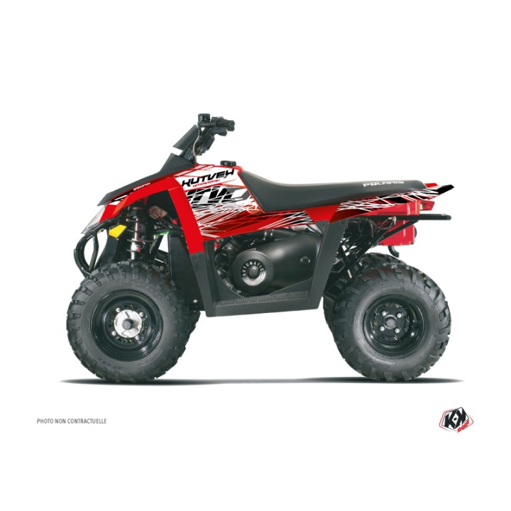 Kit Déco Quad Eraser Polaris Scrambler 500 Rouge Blanc (1997-2009)