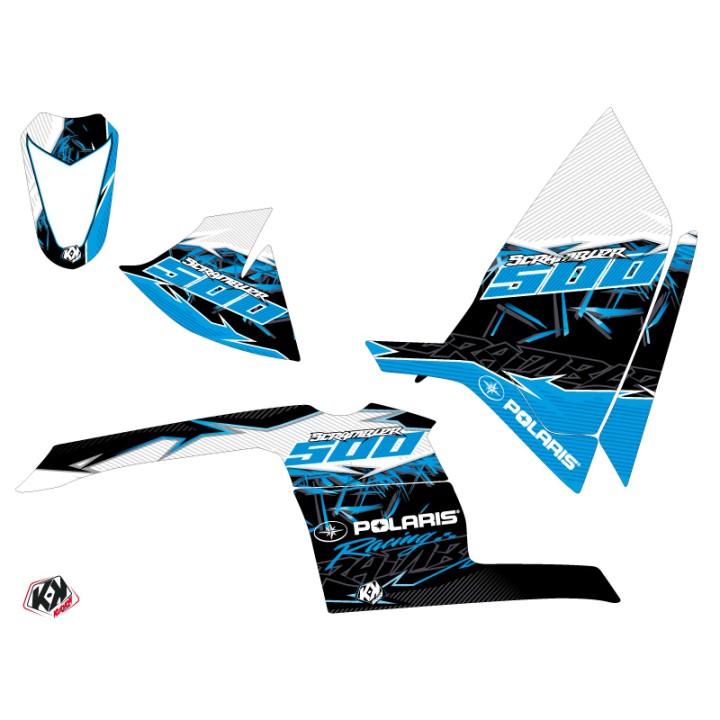 Kit Déco Quad Action Polaris Scrambler 500 Bleu (2010-2013)
