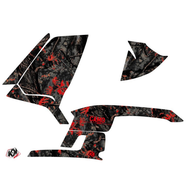 Kit Déco Quad Camo Polaris Scrambler 500 Noir Rouge (2010-2013)