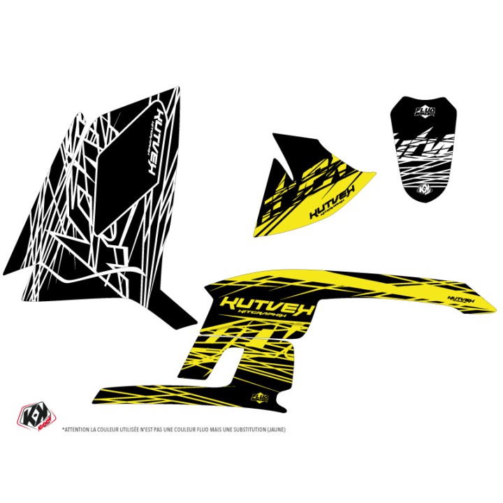Kit Déco Quad Eraser Fluo Polaris Scrambler 500 Jaune (2010-2013)