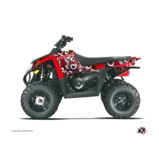 Kit Déco Quad Freegun Eyed Polaris Scrambler 500 Rouge Gris (2010-201