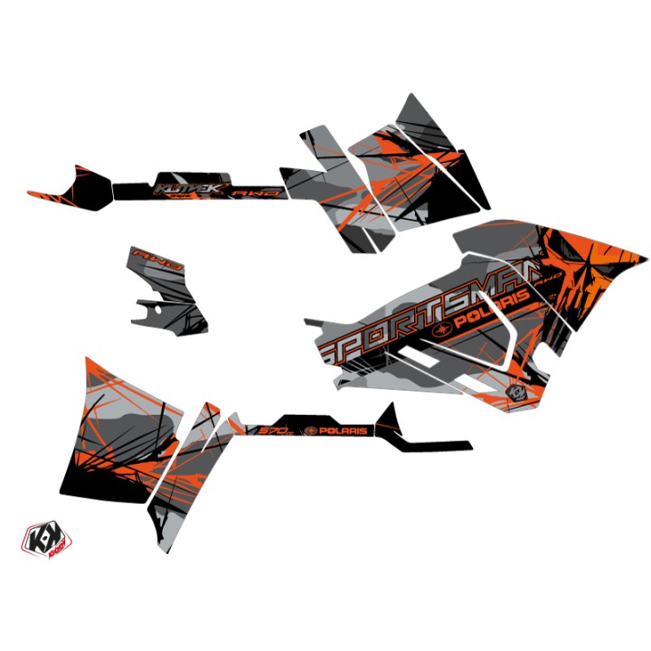 Kit Déco Quad Evil Polaris 570 Sportsman Forest Gris Orange (2014-201