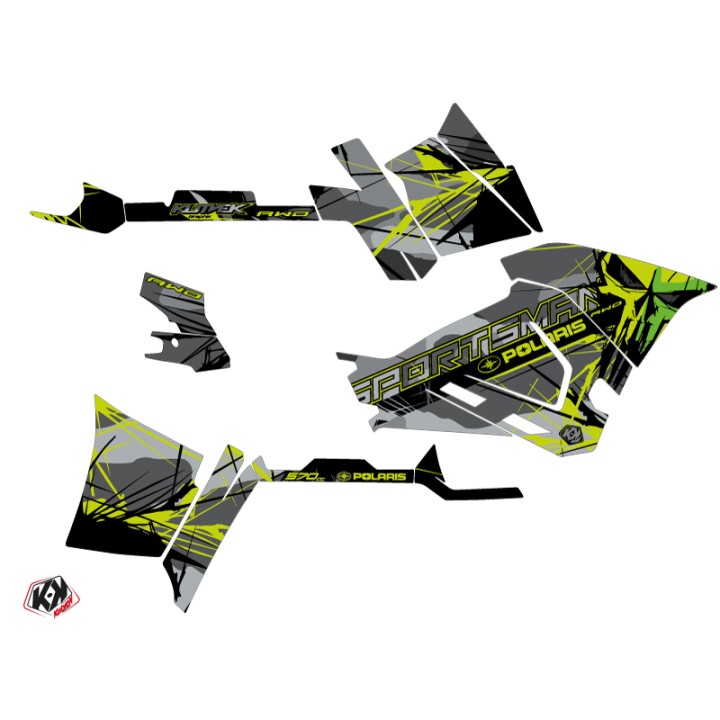 Kit Déco Quad Evil Polaris 570 Sportsman Forest Gris Vert (2014-2017)