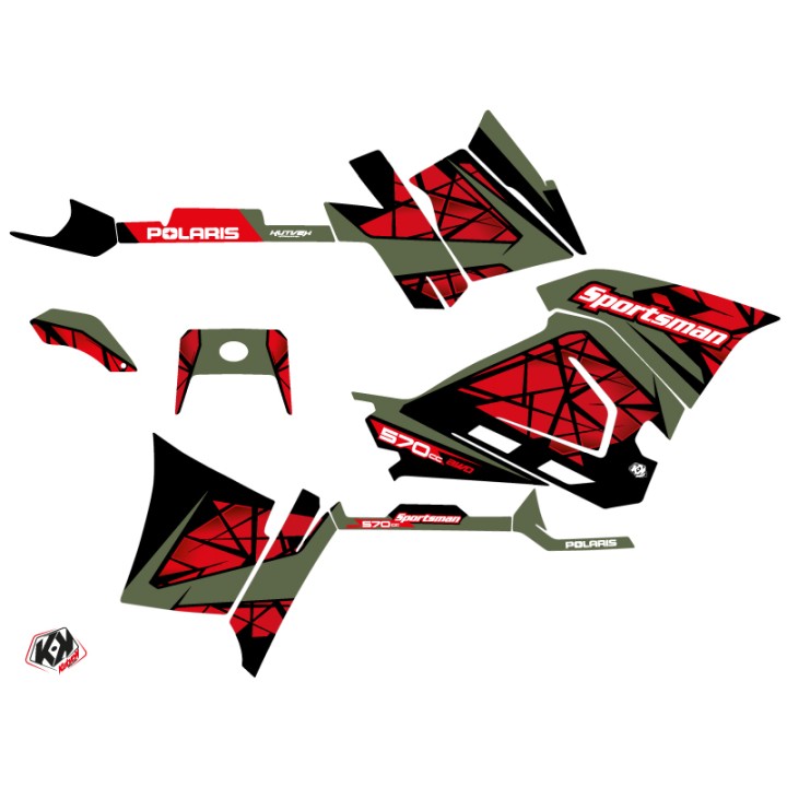 Kit Déco Quad Spin Polaris 570 Sportsman Forest Rouge (2014-2017)