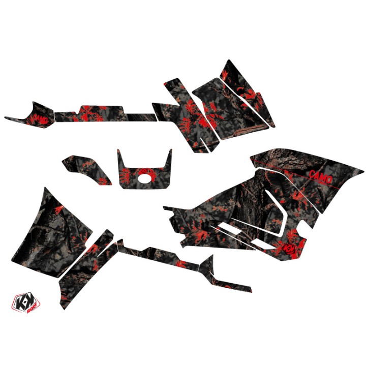 Kit Déco Quad Camo Polaris 570 Sportsman Forest Noir Rouge (2014-2017