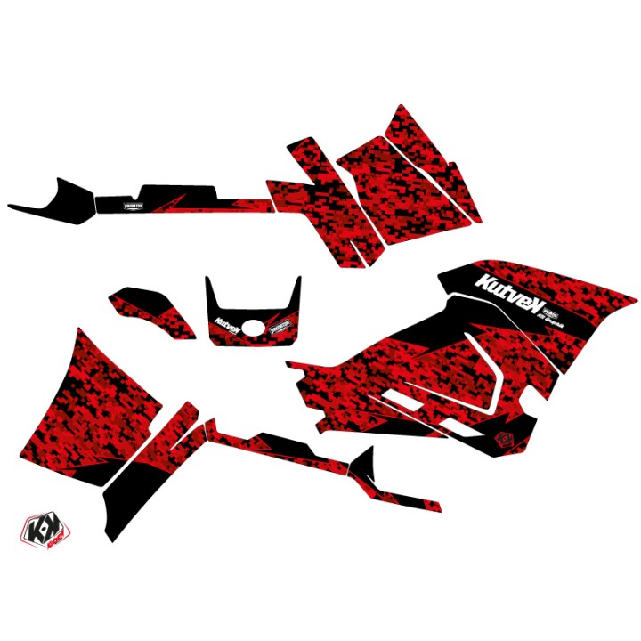 Kit Déco Quad Predator Polaris 570 Sportsman Forest Rouge Noir (2014-
