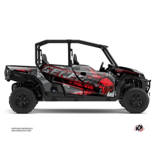 Kit Déco SSV Evil Polaris GENERAL 1000 4 portes Gris Rouge (2022-2023