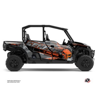 Kit Déco SSV Evil Polaris GENERAL 1000 4 portes Gris Orange (2022-202