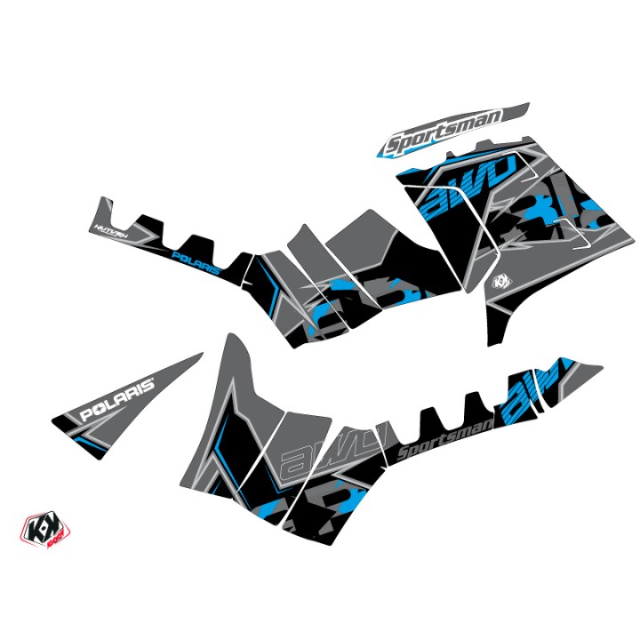 Kit Déco Quad Visor Polaris 850 Sportsman Forest Noir Bleu (2013-2016