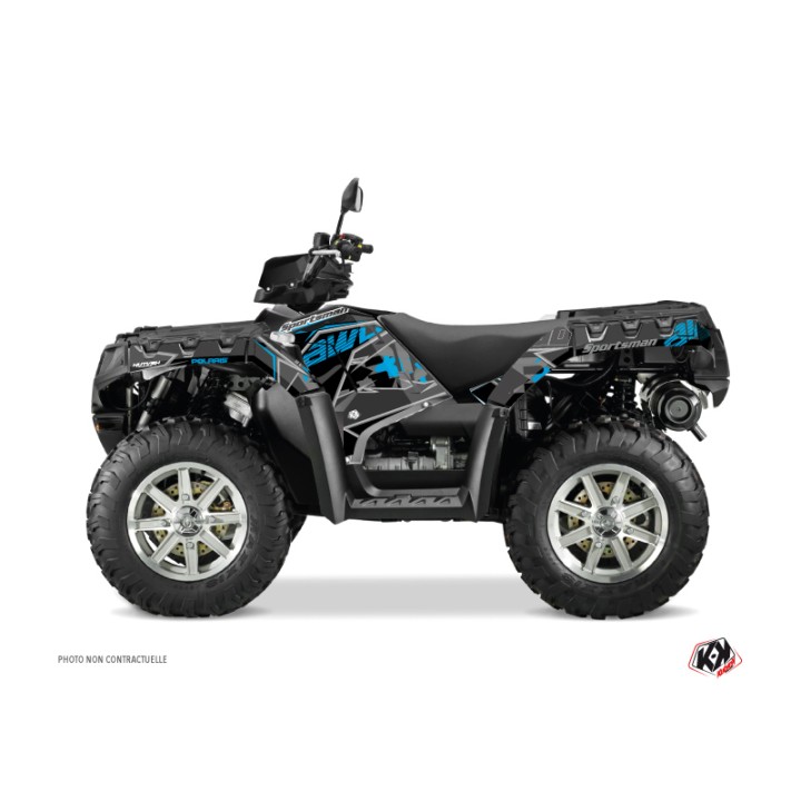 Kit Déco Quad Visor Polaris 850 Sportsman Forest Noir Bleu (2017-2020