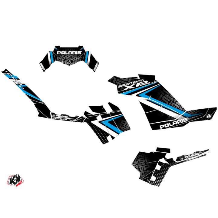 Kit Déco Quad Rock Polaris 850 Sportsman Forest Noir Bleu (2017-2020)