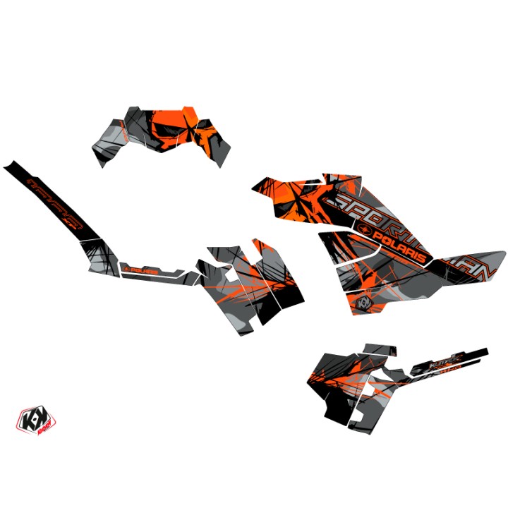 Kit Déco Quad Evil Polaris 850 Sportsman Forest Gris Orange (2021-202