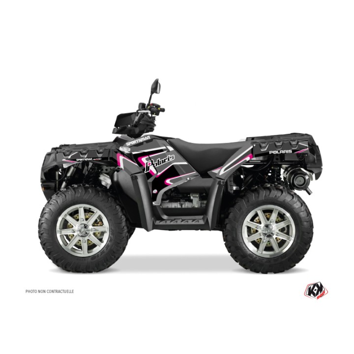 Kit Déco Quad Vintage Polaris 850 Sportsman Forest Noir Rose (2021-20