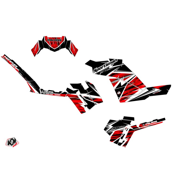 Kit Déco Quad Jungle Polaris 850 Sportsman Forest Noir Rouge (2021-20