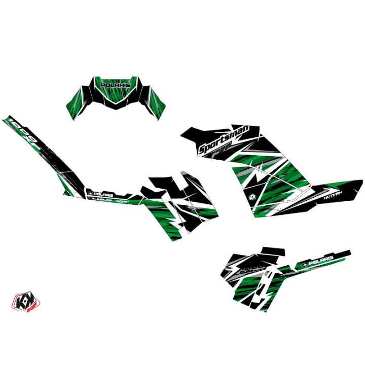 Kit Déco Quad Jungle Polaris 850 Sportsman Forest Noir Vert (2021-202
