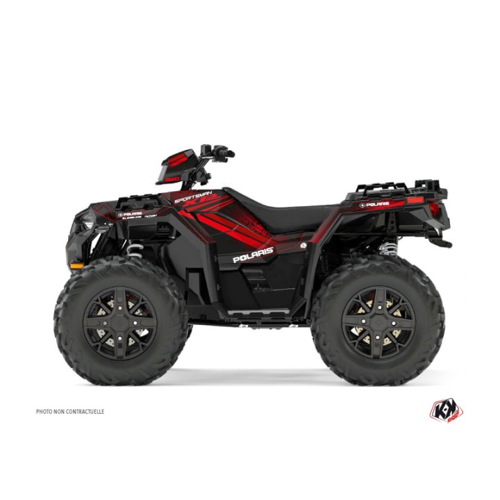 Kit Déco Quad Rock Polaris 850 Sportsman Forest Noir Rouge (2021-2023