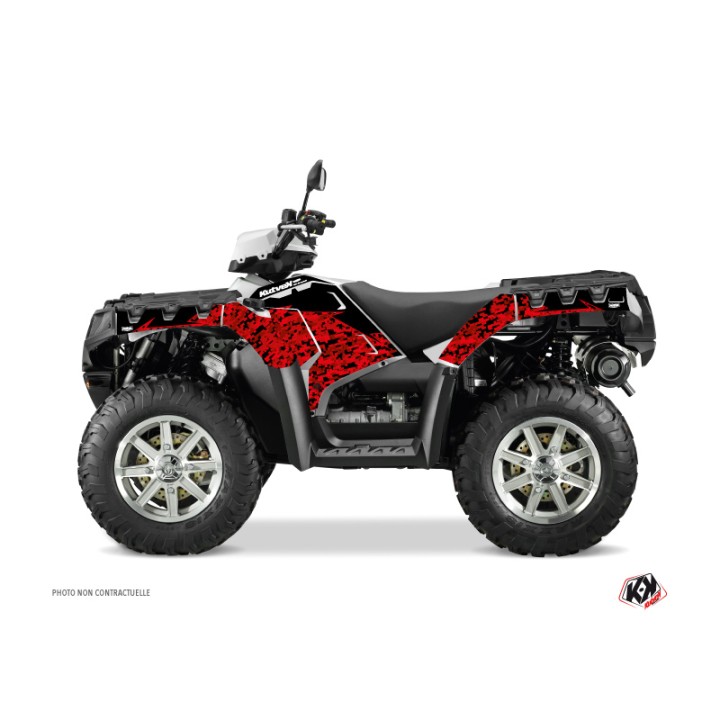 Kit Déco Quad Predator Polaris 850 Sportsman Forest Rouge Noir (2021-