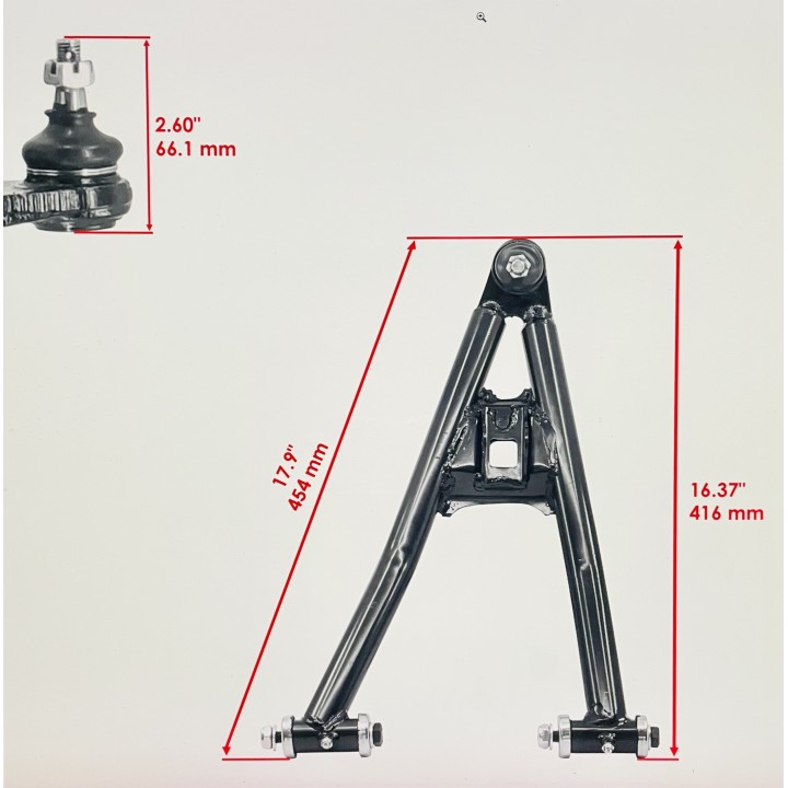 TRIANGLE INFERIEUR DROIT QUAD 450 YFZ / 700 RAPTOR (NOIR)