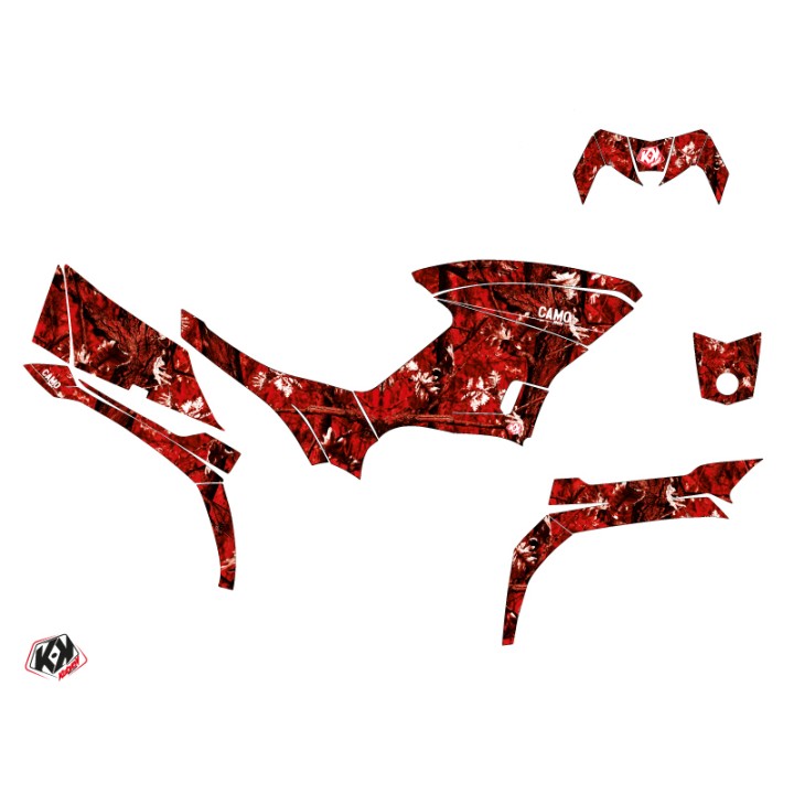 Kit Déco Quad Camo Yamaha 450 Kodiak Rouge (2003-2017)