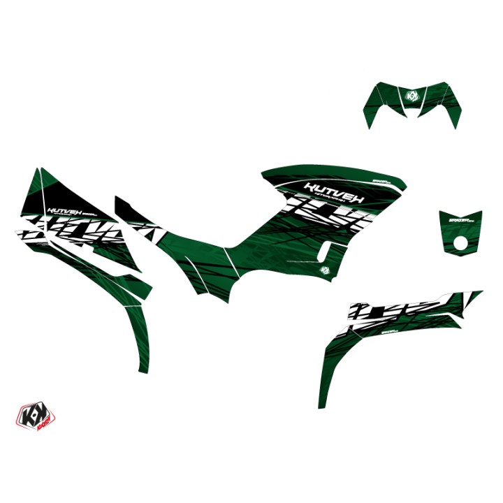 Kit Déco Quad Eraser Yamaha 450 Kodiak Noir Vert (2003-2017)