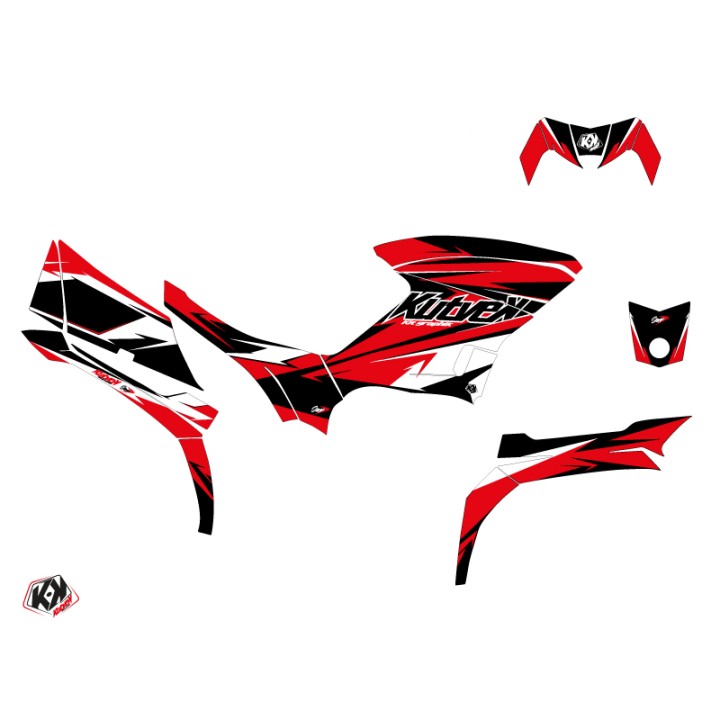 Kit Déco Quad Stage Yamaha 450 Kodiak Noir Rouge (2003-2017)