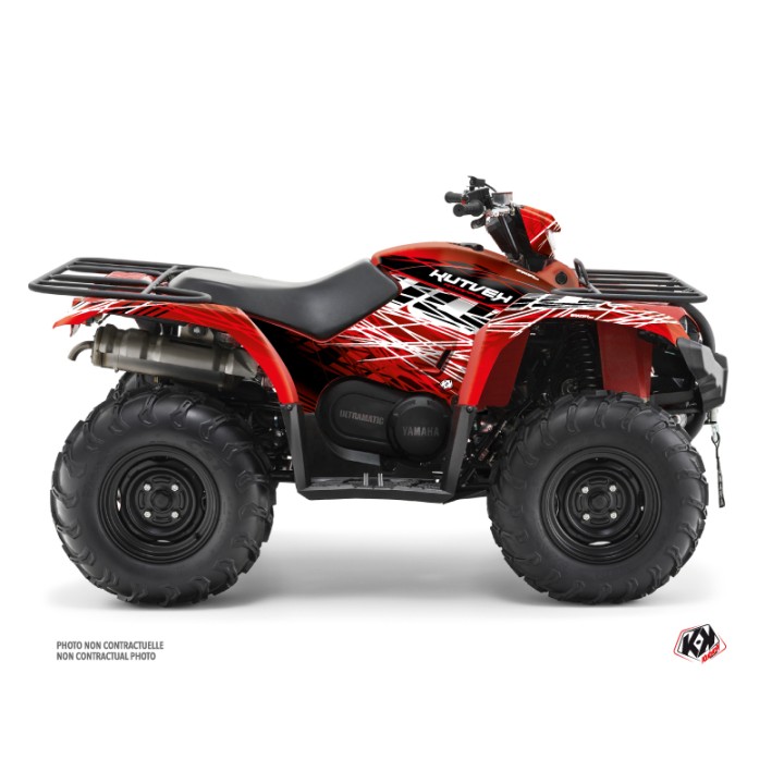 Kit Déco Quad Eraser Yamaha 450 Kodiak Rouge Blanc (2018-2023)