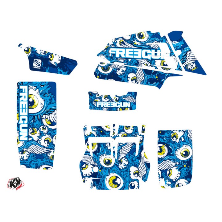 Kit Déco Quad Freegun Eyed Yamaha Banshee Bleu (1987-2023)