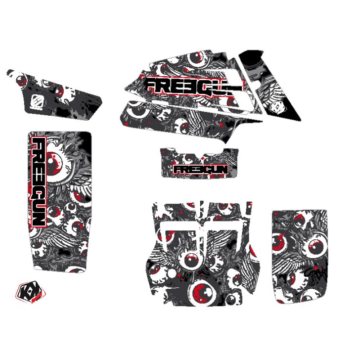 Kit Déco Quad Freegun Eyed Yamaha Banshee Rouge (1987-2023)