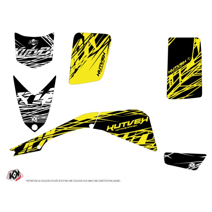 Kit Déco Quad Eraser Fluo Yamaha Blaster Jaune (1988-2002)