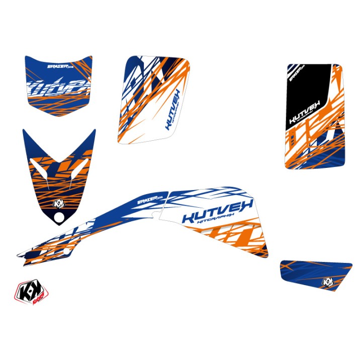 Kit Déco Quad Eraser Yamaha Blaster Bleu Orange (1988-2002)