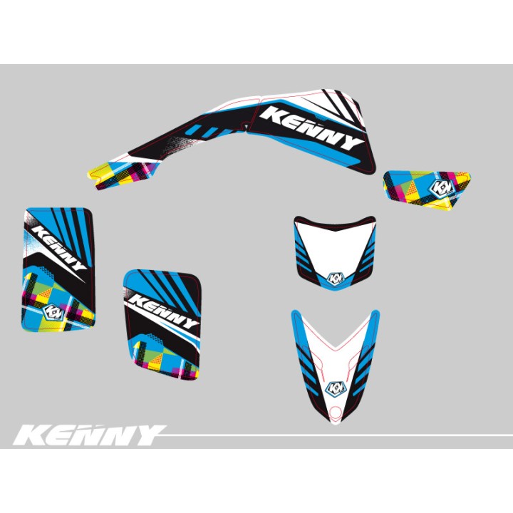 Kit Déco Quad Kenny Yamaha Blaster Bleu (2003-2007)